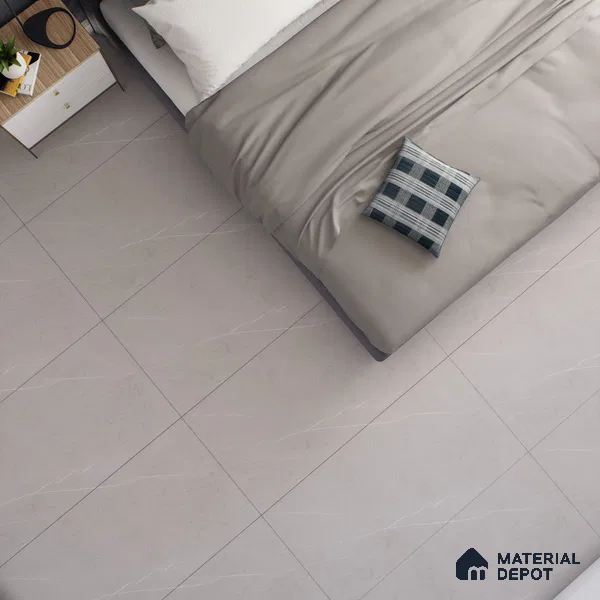 Grey Marble Floor & Wall Tile TL 06869 Prestige  2 ft x 4 ft Vitrified Carving Matte Finish - 9 mm | 6 Random Design | Suitable for Living Room, Bedroom, Bathroom (Sample)