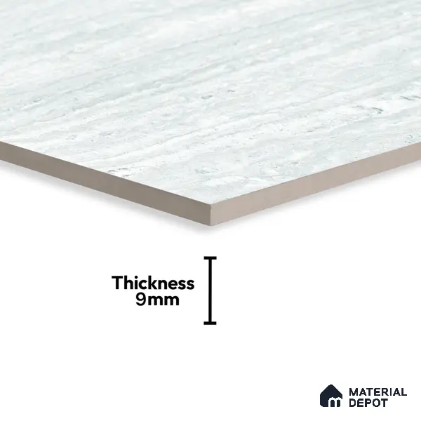 Grey Marble Floor & Wall Tile TL 06920 Prestige  2 ft x 4 ft Vitrified Carving Matte Finish - 9 mm | 6 Random Design | Suitable for Living Room, Bedroom, Bathroom