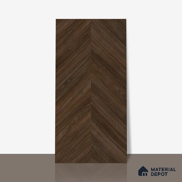 Brown Wood Floor Tile TL 06966   2 ft x 4 ft Vitrified Carving Matte Finish - 9 mm | Suitable for Living Room, Bedroom, Bathroom