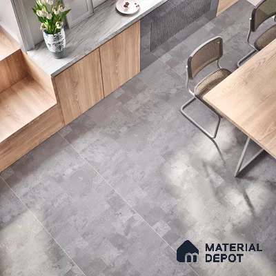 Grey Stone Floor & Wall Tile TL 07008 Prestige Evardo Gris 2 ft x 4 ft Vitrified Carving Matte Finish - 9 mm | 4 Random Design | Suitable for Living Room, Bedroom, Bathroom (Sample)