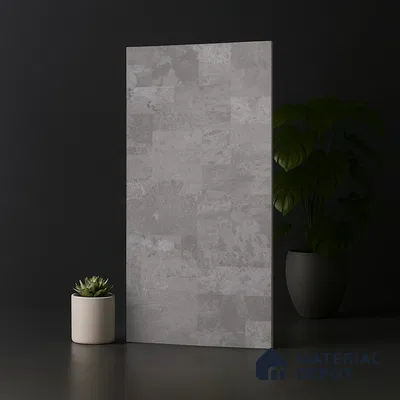 Grey Stone Floor & Wall Tile TL 07008 Prestige Evardo Gris 2 ft x 4 ft Vitrified Carving Matte Finish - 9 mm | 4 Random Design | Suitable for Living Room, Bedroom, Bathroom (Sample)