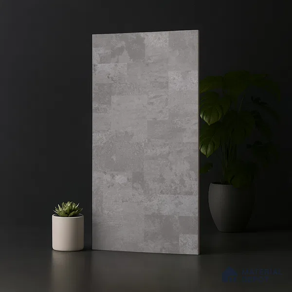 Grey Stone Floor & Wall Tile TL 07008 Prestige Evardo Gris 2 ft x 4 ft Vitrified Carving Matte Finish - 9 mm | 4 Random Design | Suitable for Living Room, Bedroom, Bathroom (Sample)