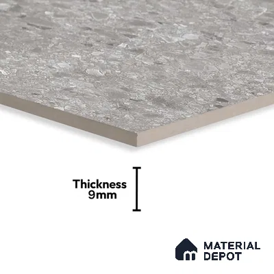 Grey Stone Floor & Wall Tile TL 06889 Prestige Ceppo Gris 2 ft x 4 ft Vitrified Carving Matte Finish - 9 mm | 4 Random Design | Suitable for Living Room, Bedroom, Bathroom