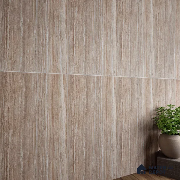 Brown Marble Floor & Wall Tile TL 06967 Prestige  2 ft x 4 ft Vitrified Carving Matte Finish - 9 mm | 6 Random Design | Suitable for Living Room, Bedroom, Bathroom (Sample)