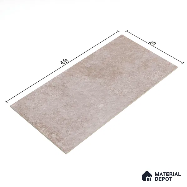 Brown Stone Floor & Wall Tile TL 06880 Prestige Arfine Sand 2 ft x 4 ft Vitrified Carving Matte Finish - 9 mm | 8 Random Design | Suitable for Living Room, Bedroom, Bathroom (Sample)