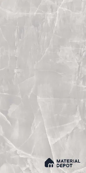 Grey Marble Floor & Wall Tile TL 10754 Prestige Opal Grey 2 ft x 4 ft Vitrified Carving Matte Finish - 9 mm | 4 Random Design | Suitable for Living Room, Bedroom, Bathroom