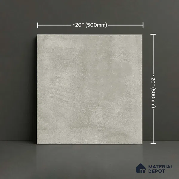Cement Floor Tile TL 10102 Modulo Grey 20 x 20 inch Matte Finish Vitrified Anti Skid Tile - 12 mm | Suitable For Balcony, Patio, Outdoor | Pattern Alignment May Vary | 2-3 mm Spacer is Mandatory
