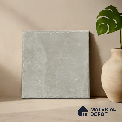 Stone Floor Tile TL 10102 C Modulo Grey 10 x 10 inch Matte Finish Vitrified Anti Skid Tile - 12 mm | Suitable For Balcony, Patio, Bathroom