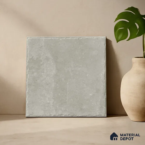 Stone Floor Tile TL 10102 C Modulo Grey 10 x 10 inch Matte Finish Vitrified Anti Skid Tile - 12 mm | Suitable For Balcony, Patio, Bathroom