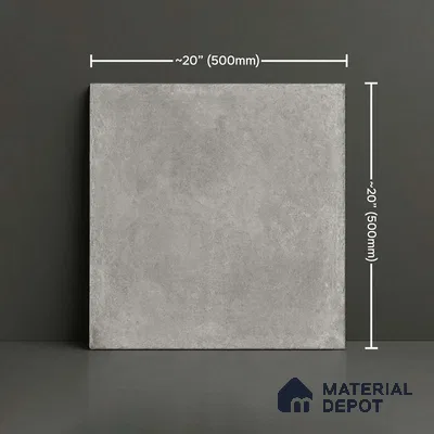 Cement Floor Tile TL 10104 Modulo Smoke 20 x 20 inch Matte Finish Vitrified Anti Skid Tile - 12 mm | Suitable For Balcony, Patio, Outdoor | Pattern Alignment May Vary | 2-3 mm Spacer is Mandatory