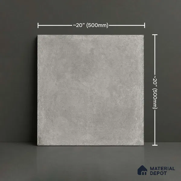 Cement Floor Tile TL 10104 Modulo Smoke 20 x 20 inch Matte Finish Vitrified Anti Skid Tile - 12 mm | Suitable For Balcony, Patio, Outdoor | Pattern Alignment May Vary | 2-3 mm Spacer is Mandatory