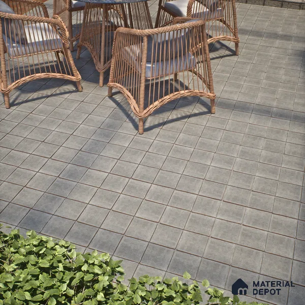 Stone Floor Tile TL 10104 C Modulo Smoke 10 x 10 inch Matte Finish Vitrified Anti Skid Tile - 12 mm | Suitable For Balcony, Patio, Bathroom