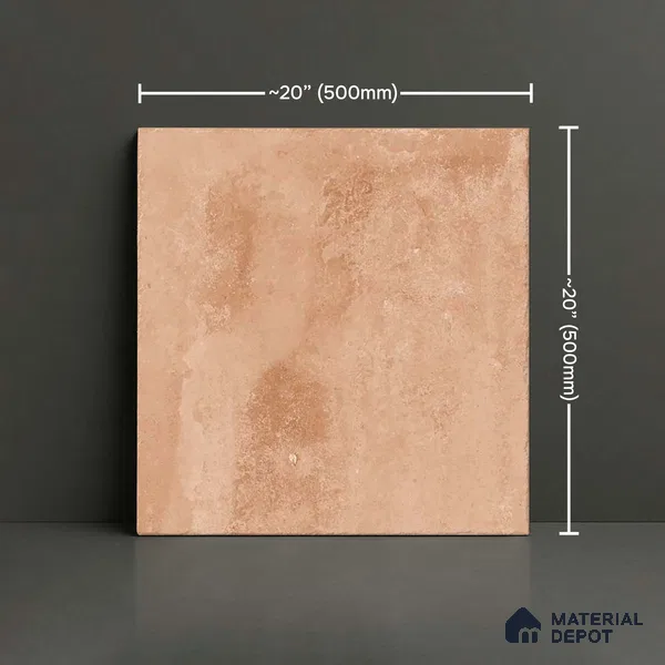 Stone Floor Tile TL 10110 Modulo Clay 20 x 20 inch Matte Finish Vitrified Anti Skid Tile - 12 mm | Suitable For Balcony, Patio, Outdoor | Pattern Alignment May Vary | 2-3 mm Spacer is Mandatory