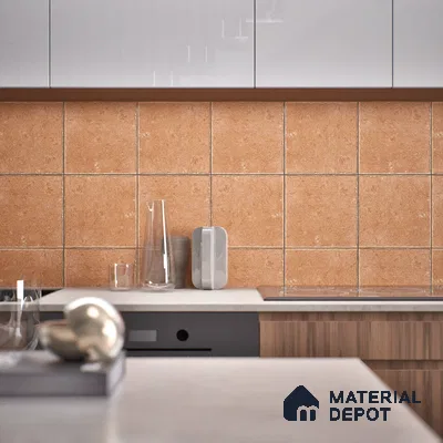 Stone Floor Tile TL 10110 C Modulo Clay 10 x 10 inch Matte Finish Vitrified Anti Skid Tile - 12 mm | Suitable For Balcony, Patio, Bathroom