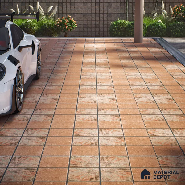 Patterned Floor Tile TL 10110 D Modulo Clay Decor 10 x 10 inch Matte Finish Vitrified Anti Skid Tile - 12 mm | 4 Random Design | Suitable For Balcony, Patio, Bathroom