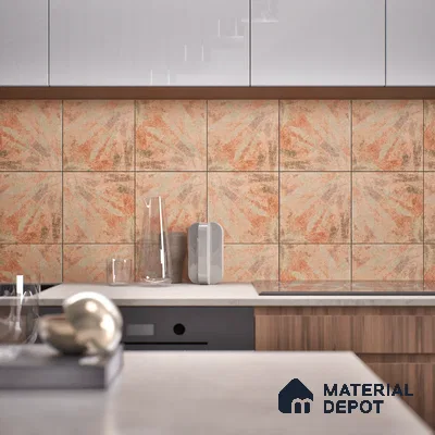 Patterned Floor Tile TL 10110 D Modulo Clay Decor 10 x 10 inch Matte Finish Vitrified Anti Skid Tile - 12 mm | 4 Random Design | Suitable For Balcony, Patio, Bathroom