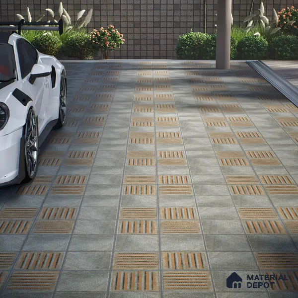 Patterned Floor Tile TL 10107 D Modulo Thunder Decor 10 x 10 inch Matte Finish Vitrified Anti Skid Tile - 12 mm | 4 Random Design | Suitable For Balcony, Patio, Bathroom