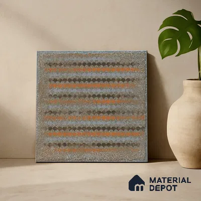 Patterned Floor Tile TL 10107 D Modulo Thunder Decor 10 x 10 inch Matte Finish Vitrified Anti Skid Tile - 12 mm | 4 Random Design | Suitable For Balcony, Patio, Bathroom