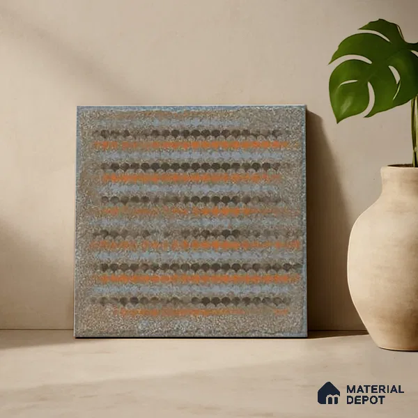 Patterned Floor Tile TL 10107 D Modulo Thunder Decor 10 x 10 inch Matte Finish Vitrified Anti Skid Tile - 12 mm | 4 Random Design | Suitable For Balcony, Patio, Bathroom