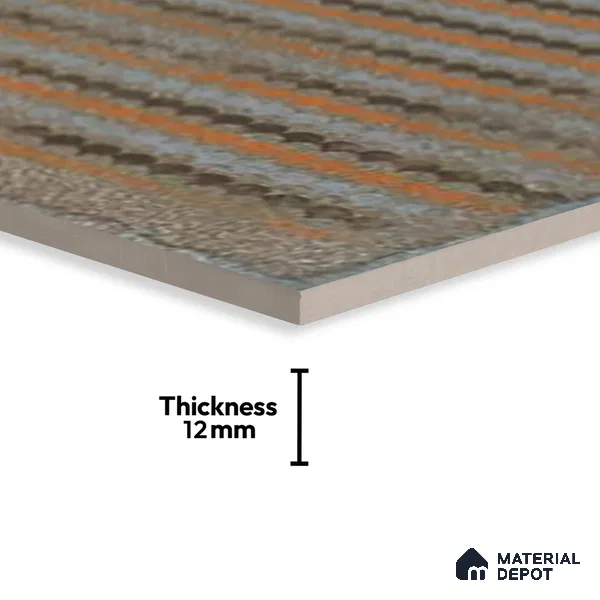 Patterned Floor Tile TL 10107 D Modulo Thunder Decor 10 x 10 inch Matte Finish Vitrified Anti Skid Tile - 12 mm | 4 Random Design | Suitable For Balcony, Patio, Bathroom