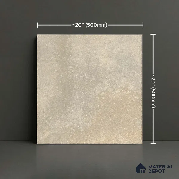 Stone Floor Tile TL 10109 Modulo Earth 20 x 20 inch Matte Finish Vitrified Anti Skid Tile - 12 mm | Suitable For Balcony, Patio, Outdoor | Pattern Alignment May Vary | 2-3 mm Spacer is Mandatory
