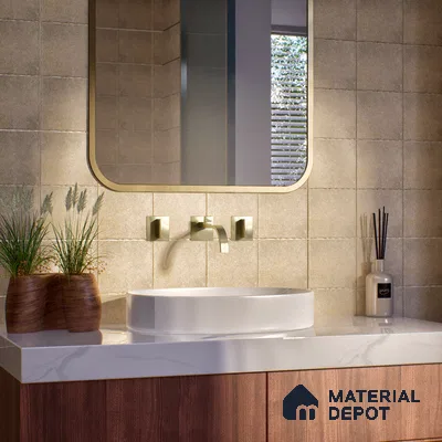 Stone Floor Tile TL 10109 C Modulo Earth 10 x 10 inch Matte Finish Vitrified Anti Skid Tile - 12 mm | Suitable For Balcony, Patio, Bathroom