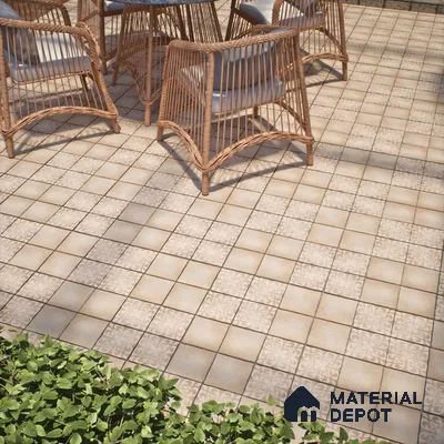 Subway Floor Tile TL 10106 D Modulo Pearl Decor 10 x 10 inch Matte Finish Vitrified Anti Skid Tile - 12 mm | 4 Random Design | Suitable For Balcony, Patio, Outdoor (Sample)