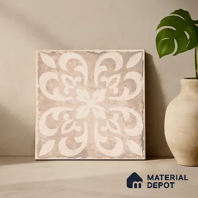 Subway Floor Tile TL 10106 D Modulo Pearl Decor 10 x 10 inch Matte Finish Vitrified Anti Skid Tile - 12 mm | 4 Random Design | Suitable For Balcony, Patio, Outdoor (Sample)