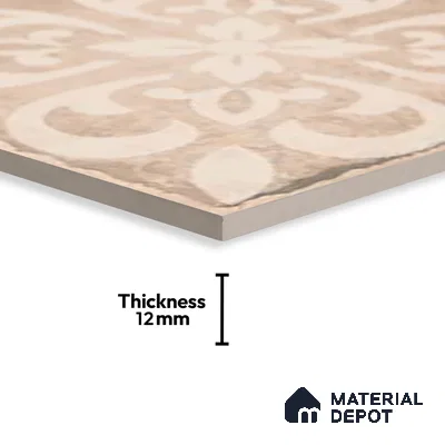 Subway Floor Tile TL 10106 D Modulo Pearl Decor 10 x 10 inch Matte Finish Vitrified Anti Skid Tile - 12 mm | 4 Random Design | Suitable For Balcony, Patio, Outdoor (Sample)
