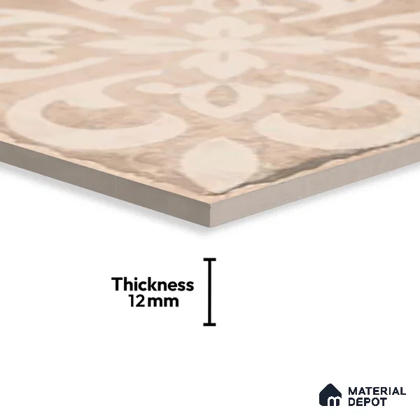 Subway Floor Tile TL 10106 D Modulo Pearl Decor 10 x 10 inch Matte Finish Vitrified Anti Skid Tile - 12 mm | 4 Random Design | Suitable For Balcony, Patio, Outdoor (Sample)