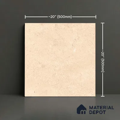 Stone Floor Tile TL 10105 Modulo Sand 20 x 20 inch Matte Finish Vitrified Anti Skid Tile - 12 mm | Suitable For Balcony, Patio, Outdoor | Pattern Alignment May Vary | 2-3 mm Spacer is Mandatory