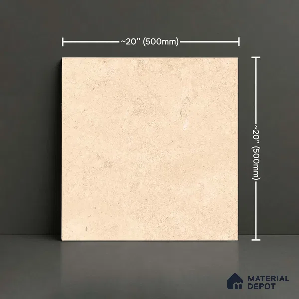 Stone Floor Tile TL 10105 Modulo Sand 20 x 20 inch Matte Finish Vitrified Anti Skid Tile - 12 mm | Suitable For Balcony, Patio, Outdoor | Pattern Alignment May Vary | 2-3 mm Spacer is Mandatory