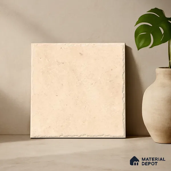 Stone Floor Tile TL 10105 C Modulo Sand 10 x 10 inch Matte Finish Vitrified Anti Skid Tile - 12 mm | Suitable For Balcony, Patio, Bathroom