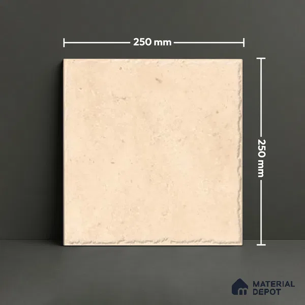 Stone Floor Tile TL 10105 C Modulo Sand 10 x 10 inch Matte Finish Vitrified Anti Skid Tile - 12 mm | Suitable For Balcony, Patio, Bathroom