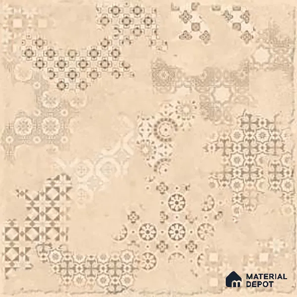 Subway Floor Tile TL 10105 D Modulo Sand Decor 10 x 10 inch Matte Finish Vitrified Anti Skid Tile - 12 mm | 4 Random Design | Suitable For Balcony, Patio, Bathroom