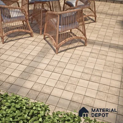 Subway Floor Tile TL 10105 D Modulo Sand Decor 10 x 10 inch Matte Finish Vitrified Anti Skid Tile - 12 mm | 4 Random Design | Suitable For Balcony, Patio, Bathroom