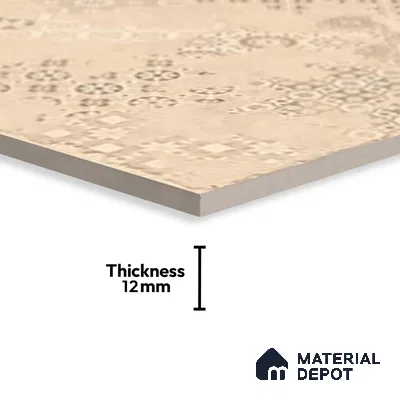 Subway Floor Tile TL 10105 D Modulo Sand Decor 10 x 10 inch Matte Finish Vitrified Anti Skid Tile - 12 mm | 4 Random Design | Suitable For Balcony, Patio, Bathroom