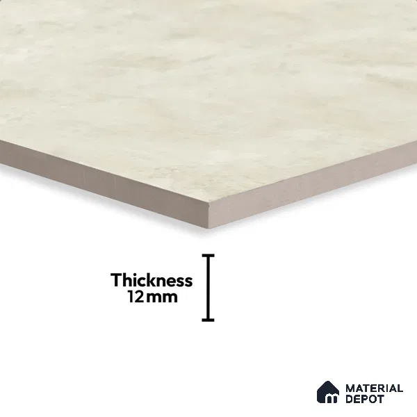Stone Floor Tile TL 10101 Modulo Bianco 20 x 20 inch Matte Finish Vitrified Anti Skid Tile - 12 mm | Suitable For Balcony, Patio, Outdoor | Pattern Alignment May Vary | 2-3 mm Spacer is Mandatory