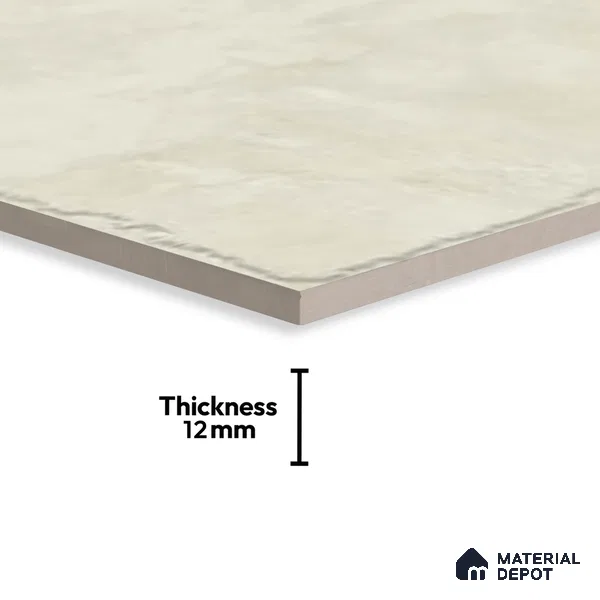 Stone Floor Tile TL 10101 C Modulo Bianco 10 x 10 inch Matte Finish Vitrified Anti Skid Tile - 12 mm | Suitable For Balcony, Patio, Bathroom
