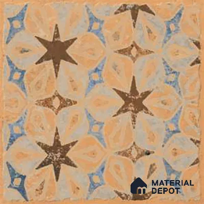 Subway Floor Tile TL 10108 D Modulo Gold Decor 10 x 10 inch Matte Finish Vitrified Anti Skid Tile - 12 mm | 8 Random Design | Suitable For Balcony, Patio, Bathroom