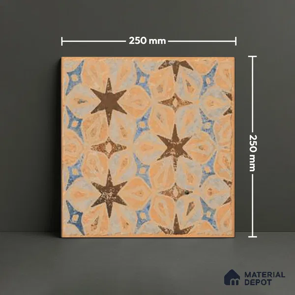 Subway Floor Tile TL 10108 D Modulo Gold Decor 10 x 10 inch Matte Finish Vitrified Anti Skid Tile - 12 mm | 8 Random Design | Suitable For Balcony, Patio, Bathroom