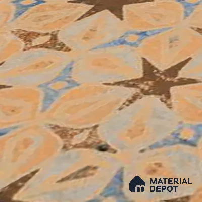 Subway Floor Tile TL 10108 D Modulo Gold Decor 10 x 10 inch Matte Finish Vitrified Anti Skid Tile - 12 mm | 8 Random Design | Suitable For Balcony, Patio, Bathroom