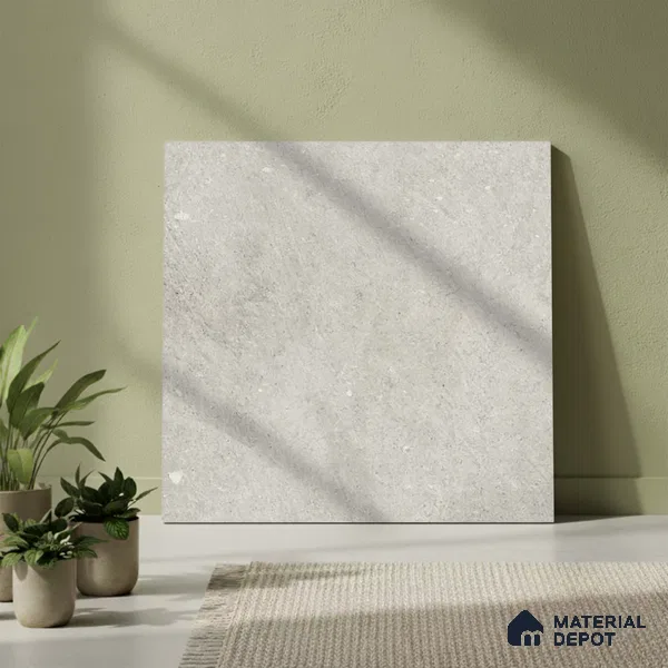 Stone Floor Tile TL 10103 Modulo Cemento 20 x 20 inch Matte Finish Vitrified Anti Skid Tile - 12 mm | Suitable For Balcony, Patio, Outdoor | Pattern Alignment May Vary | 2-3 mm Spacer is Mandatory
