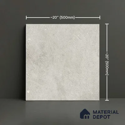Stone Floor Tile TL 10103 Modulo Cemento 20 x 20 inch Matte Finish Vitrified Anti Skid Tile - 12 mm | Suitable For Balcony, Patio, Outdoor | Pattern Alignment May Vary | 2-3 mm Spacer is Mandatory