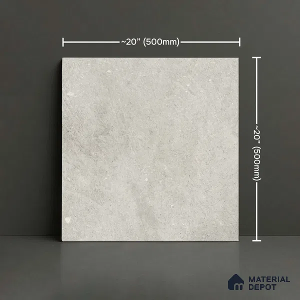 Stone Floor Tile TL 10103 Modulo Cemento 20 x 20 inch Matte Finish Vitrified Anti Skid Tile - 12 mm | Suitable For Balcony, Patio, Outdoor | Pattern Alignment May Vary | 2-3 mm Spacer is Mandatory