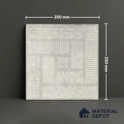 Stone Floor Tile TL 10103 D Modulo Cemento Decor 10 x 10 inch Matte Finish Vitrified Anti Skid Tile - 12 mm | 8 Random Design | Suitable For Balcony, Patio, Bathroom