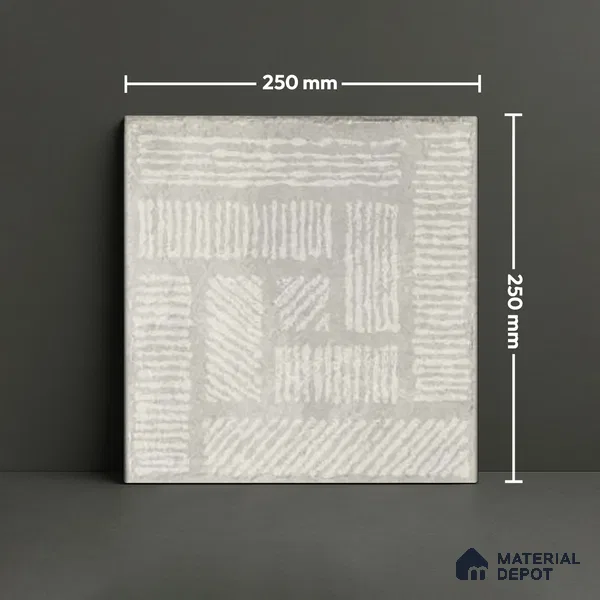 Stone Floor Tile TL 10103 D Modulo Cemento Decor 10 x 10 inch Matte Finish Vitrified Anti Skid Tile - 12 mm | 8 Random Design | Suitable For Balcony, Patio, Bathroom