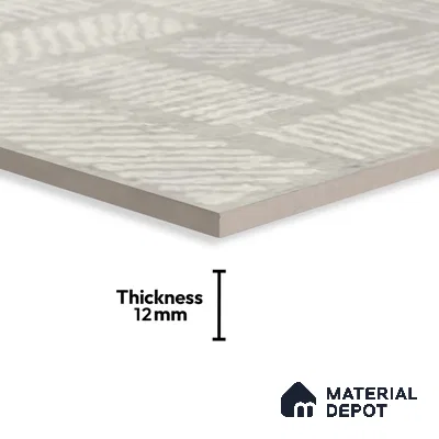 Stone Floor Tile TL 10103 D Modulo Cemento Decor 10 x 10 inch Matte Finish Vitrified Anti Skid Tile - 12 mm | 8 Random Design | Suitable For Balcony, Patio, Bathroom