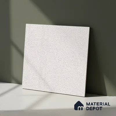 Parking Floor Tile TL 00418 B Light Ice White 16 x 16 inch Vitrified Anti Skid Matte Finish Heavy Duty Tile - 12 mm | Suitable For Balcony, Terrace, Pathways | Pattern Alignment May Vary | 2-3 mm Spacer is Mandatory