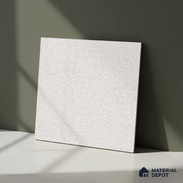 Parking Floor Tile TL 00418 B Light Ice White 16 x 16 inch Vitrified Anti Skid Matte Finish Heavy Duty Tile - 12 mm | Suitable For Balcony, Terrace, Pathways | Pattern Alignment May Vary | 2-3 mm Spacer is Mandatory